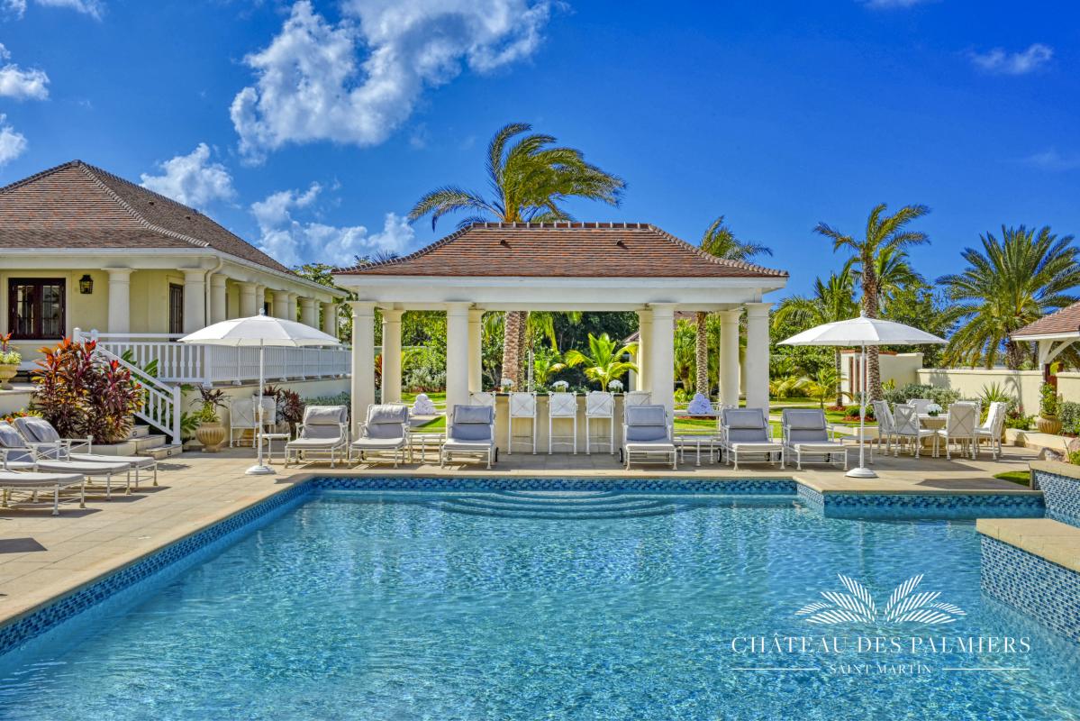 6.Location villa Chateau des Palmiers accés mer Terres Basses Saint Martin_piscine